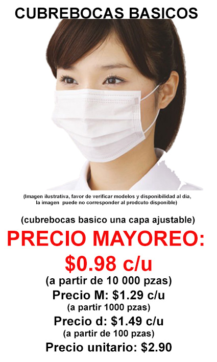 cubrebocas plisados